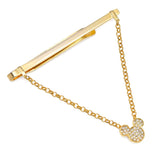 Disney Mickey Mouse Gold Crystal Chain Tie Bar - Cufflinks.com - Flyclothing LLC