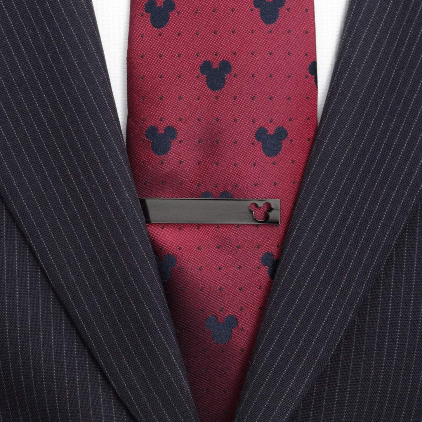Disney Mickey Mouse Cutout Black Tie Bar - Cufflinks.com - Flyclothing LLC