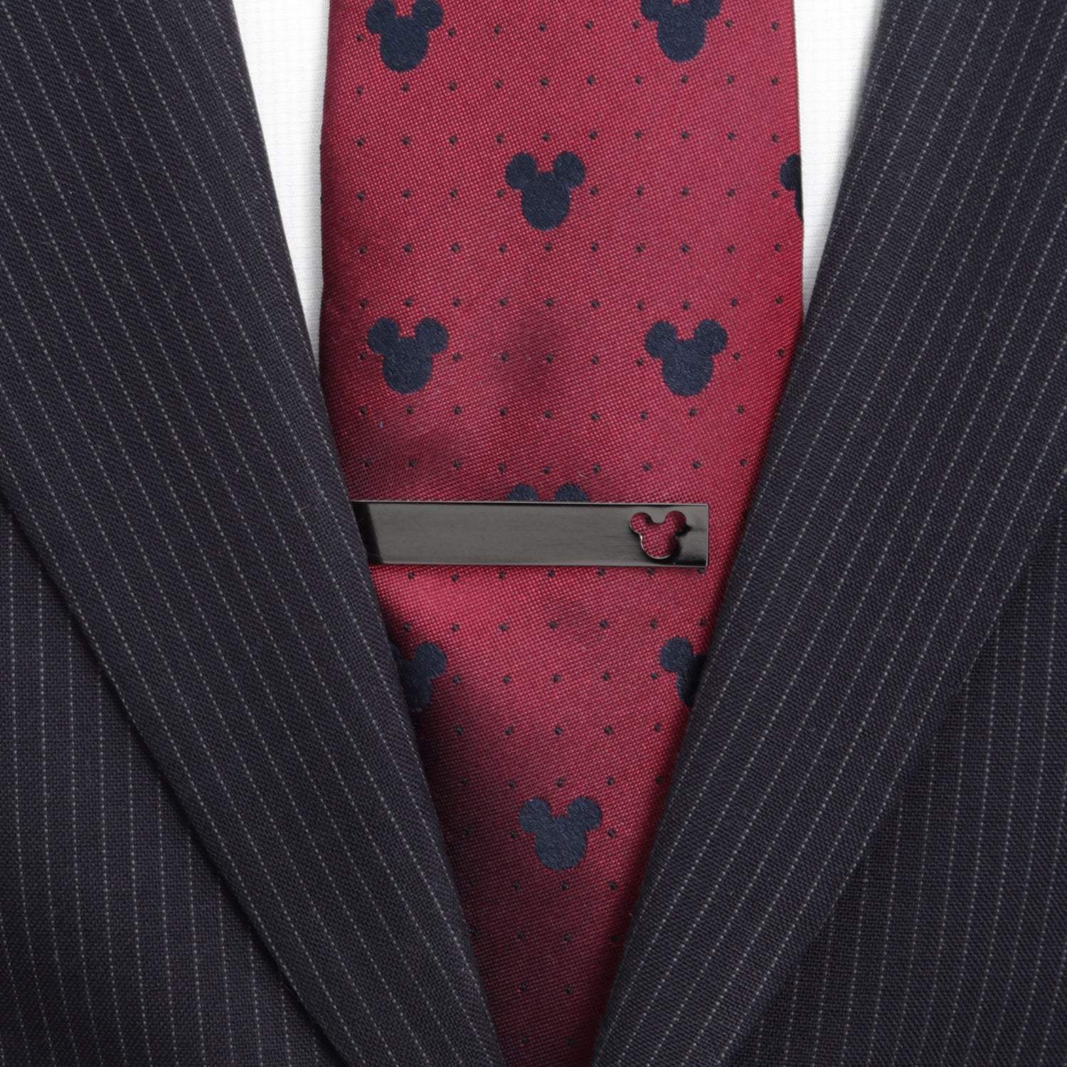 Disney Mickey Mouse Cutout Black Tie Bar - Cufflinks.com - Flyclothing LLC