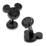 Disney Mickey Mouse Stainless Steel Black Pave Crystal Cufflinks - Cufflinks.com - Flyclothing LLC