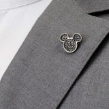 Disney Mickey Mouse Black Pave Crystal Lapel Pin - Cufflinks.com - Flyclothing LLC