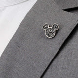 Disney Mickey Mouse Black Pave Crystal Lapel Pin - Cufflinks.com - Flyclothing LLC