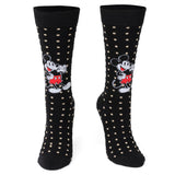 Disney Mickey Mouse Dot Socks and Blue Lapel Pin Gift Set