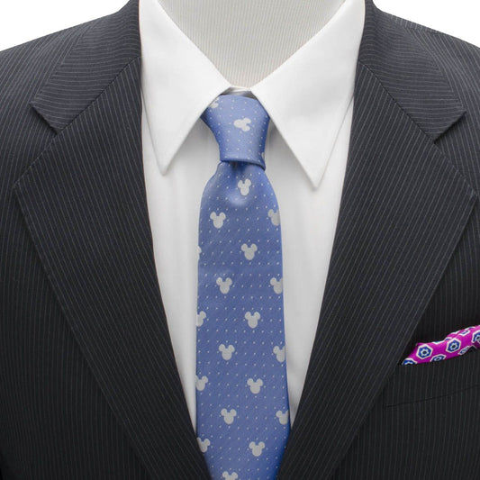 Disney Mickey Mouse Blue Pin Dot Men's Tie