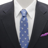 Disney Mickey Mouse Blue Pin Dot Men's Tie - Cufflinks.com - Flyclothing LLC