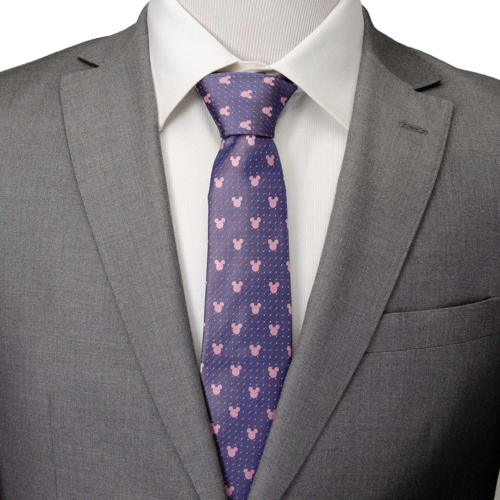 Disney Mickey Mouse Purple and Pink Dot Silhouette Tie - Cufflinks.com - Flyclothing LLC