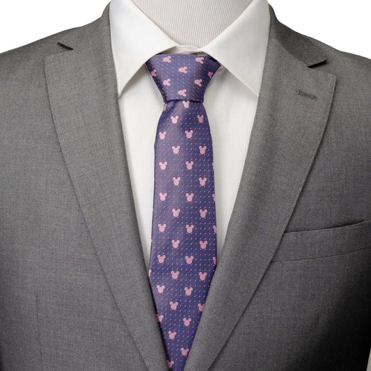 Disney Mickey Mouse Purple and Pink Dot Silhouette Tie - Cufflinks.com - Flyclothing LLC