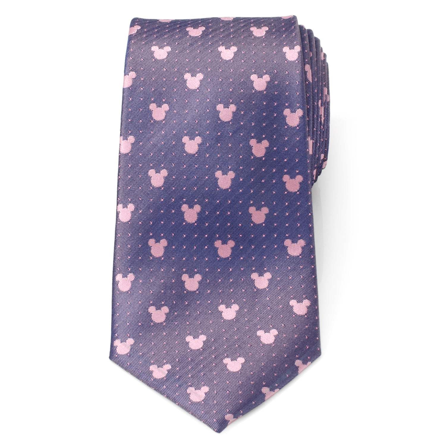 Disney Mickey Mouse Purple and Pink Dot Silhouette Tie - Cufflinks.com - Flyclothing LLC