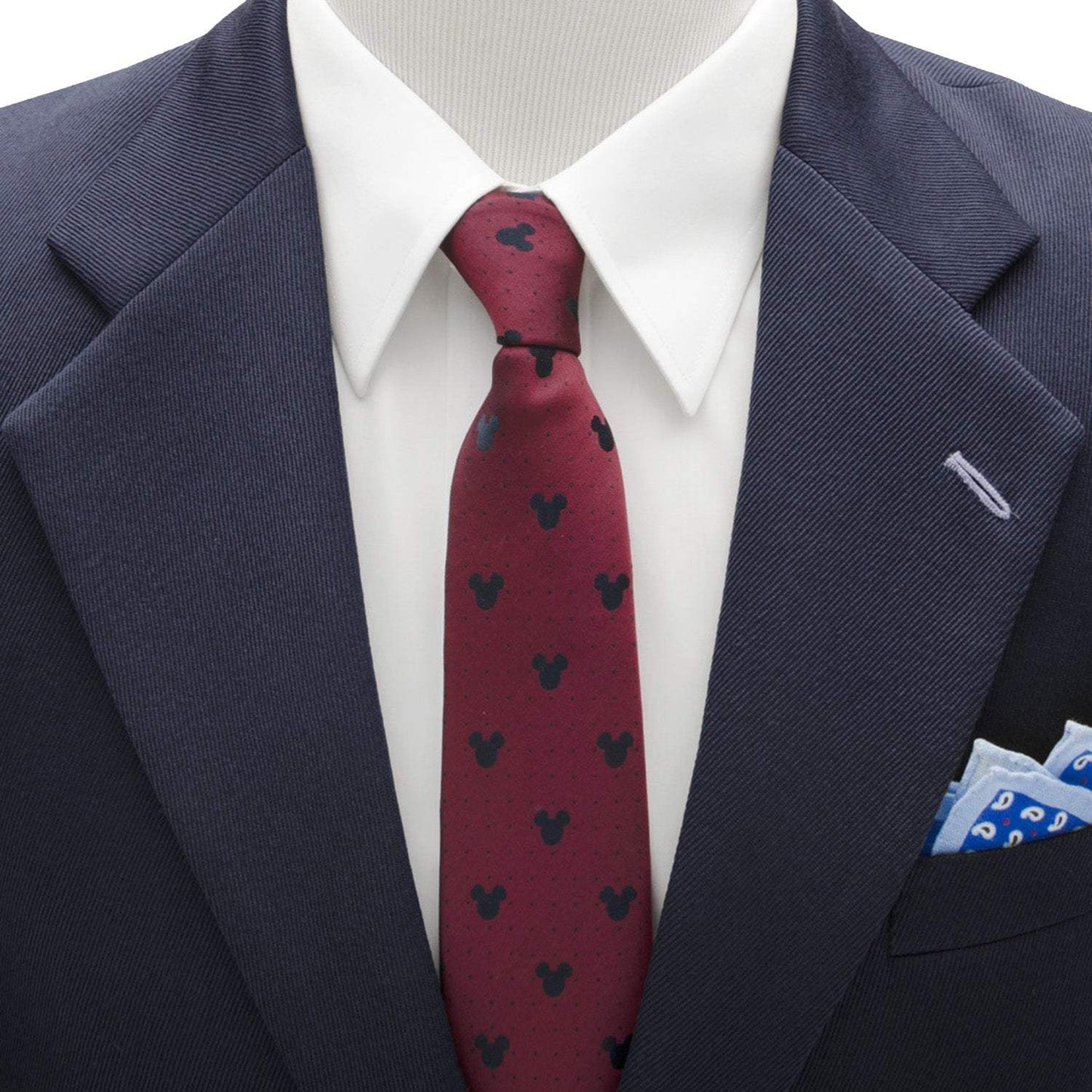 Disney Mickey Mouse Red Pin Dot Men's Tie - Cufflinks.com - Flyclothing LLC