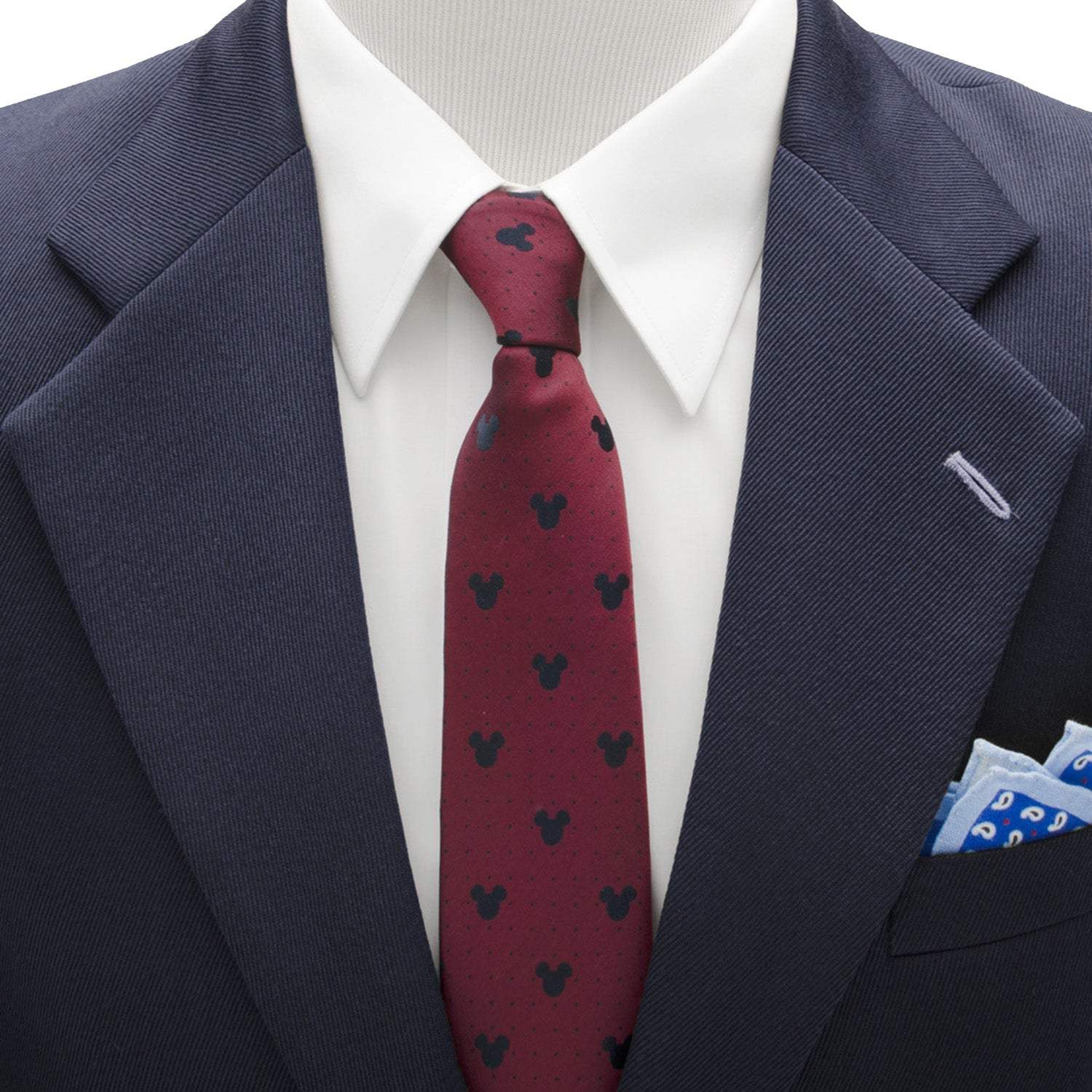 Disney Mickey Mouse Red Pin Dot Men's Tie - Cufflinks.com - Flyclothing LLC