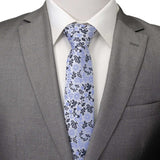 Disney Mickey Mouse Floral Silhouette Blue and White Tie - Cufflinks.com - Flyclothing LLC
