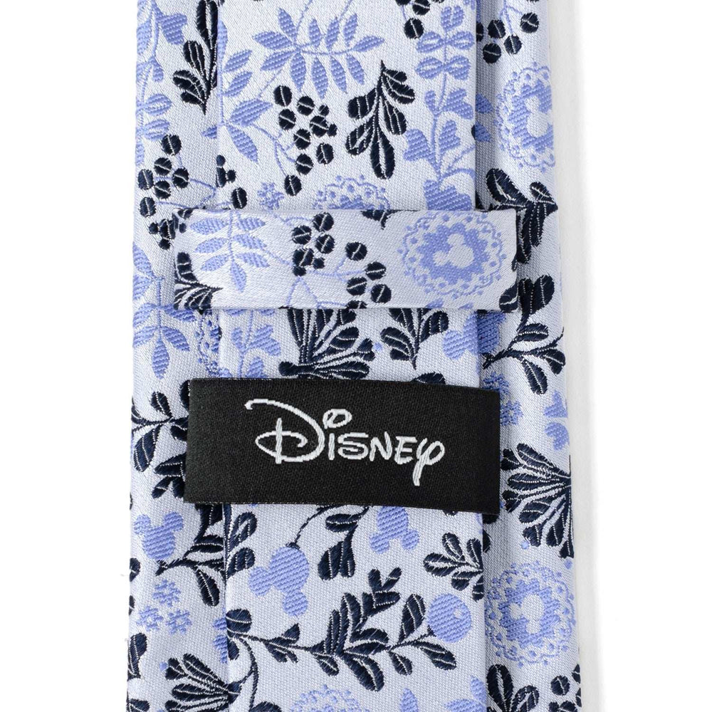 Disney Mickey Mouse Floral Silhouette Blue and White Tie - Cufflinks.com - Flyclothing LLC