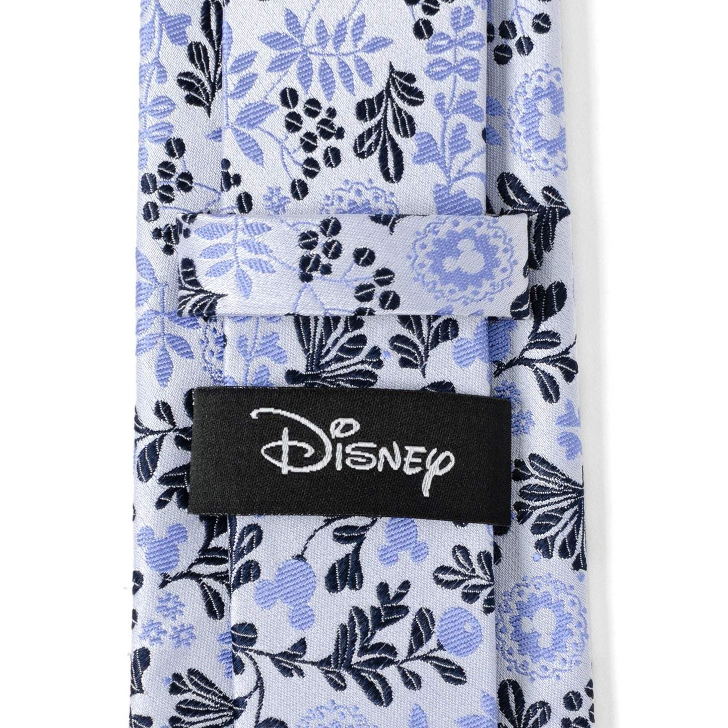 Disney Mickey Mouse Floral Silhouette Blue and White Tie - Cufflinks.com - Flyclothing LLC