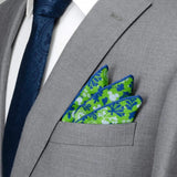 Disney Mickey Mouse Floral Green Pocket Square - Cufflinks.com - Flyclothing LLC