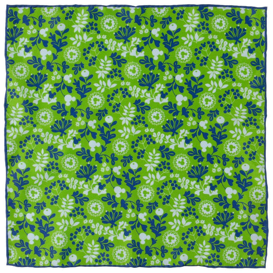 Disney Mickey Mouse Floral Green Pocket Square