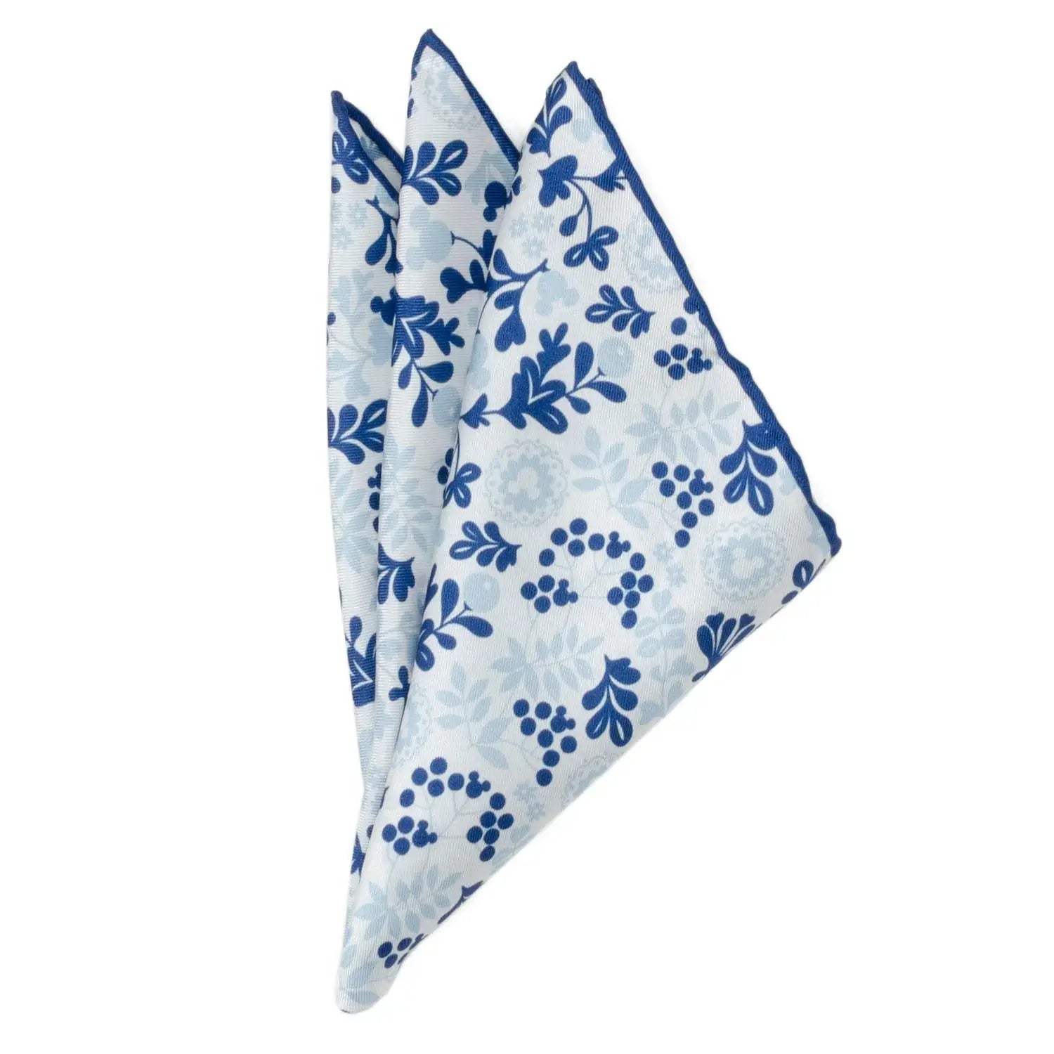 Disney Mickey Mouse Floral White Pocket Square - Cufflinks.com - Flyclothing LLC