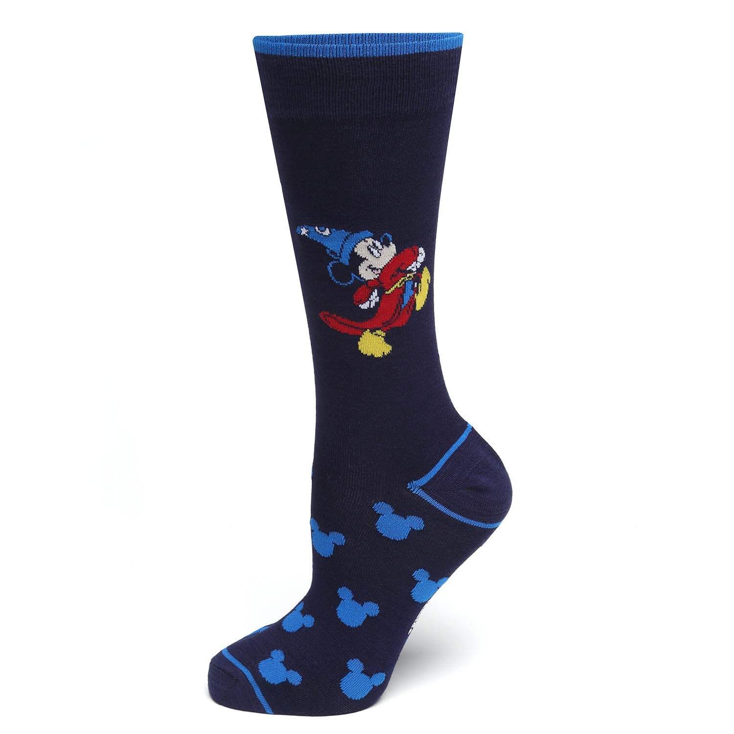 Disney Fantasia Mickey Mouse Navy Socks and Blue Lapel Pin Gift Set - Cufflinks.com - Flyclothing LLC