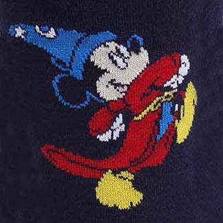 Disney Fantasia Mickey Mouse Navy Socks and Blue Lapel Pin Gift Set - Cufflinks.com - Flyclothing LLC