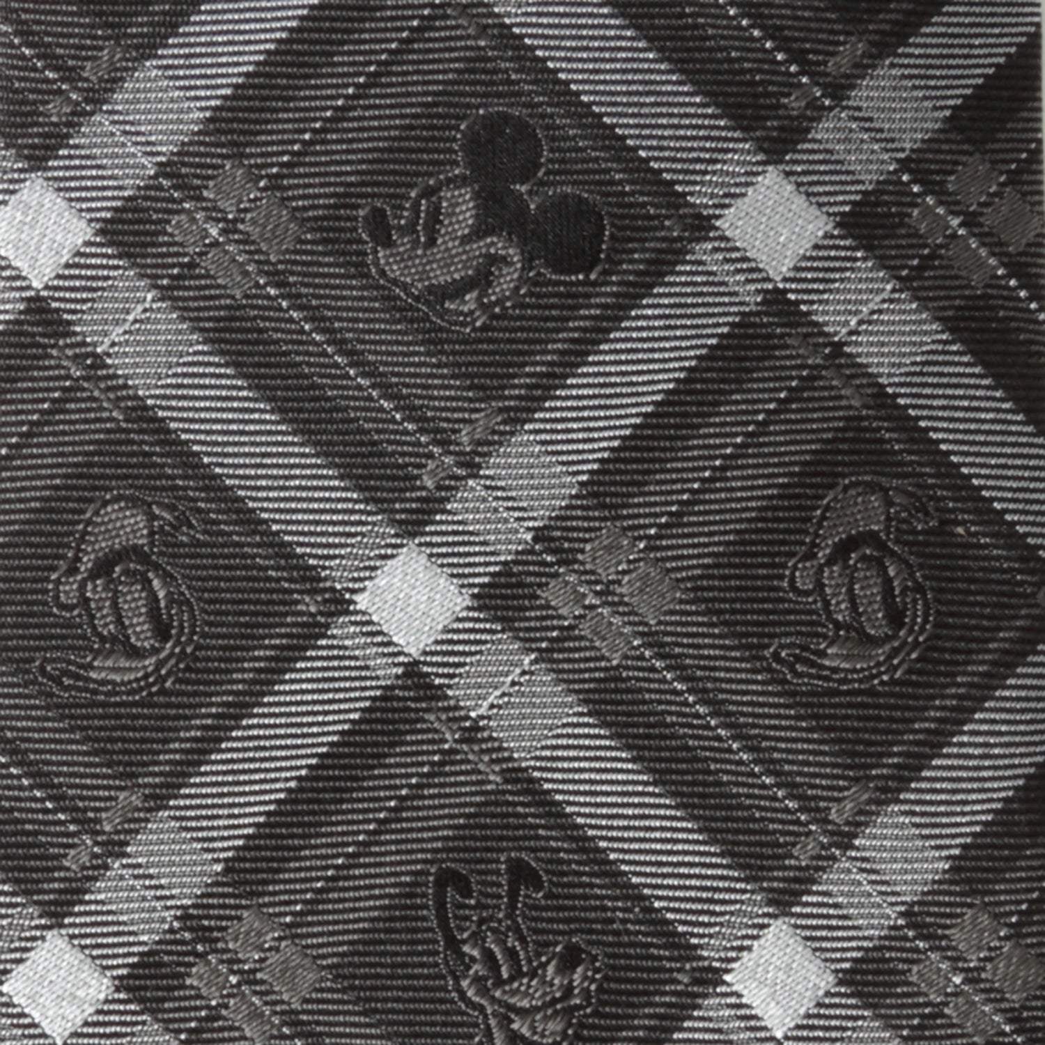 Disney Mickey and Friends Charcoal Plaid Men's Tie - Cufflinks.com - Flyclothing LLC