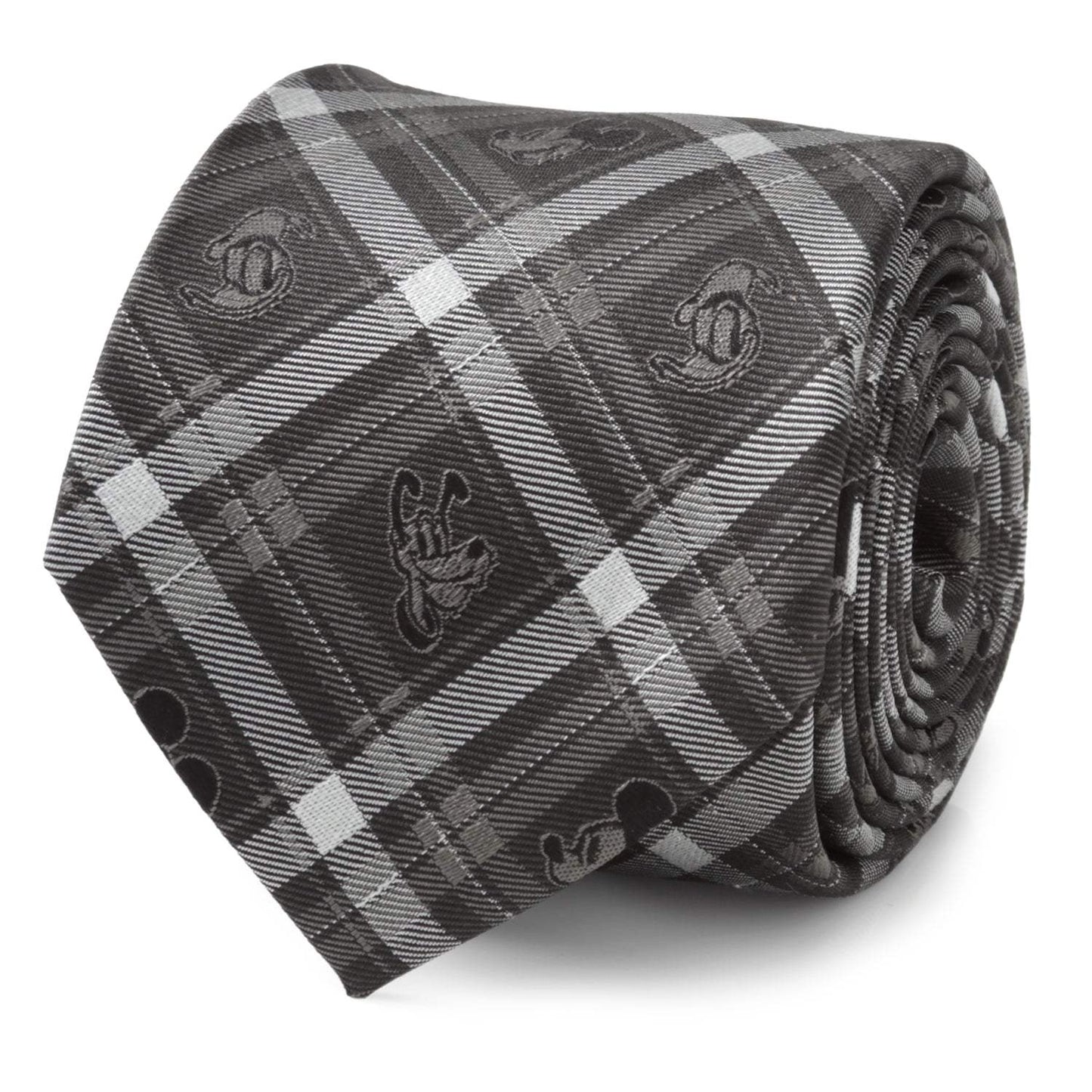 Disney Mickey and Friends Charcoal Plaid Men's Tie - Cufflinks.com - Flyclothing LLC