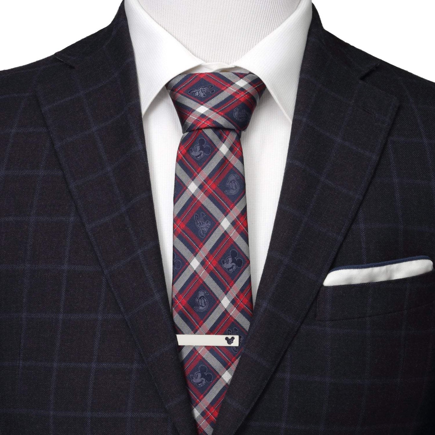 Disney Mickey and Friends Navy Plaid Men's Tie - Cufflinks.com - Flyclothing LLC
