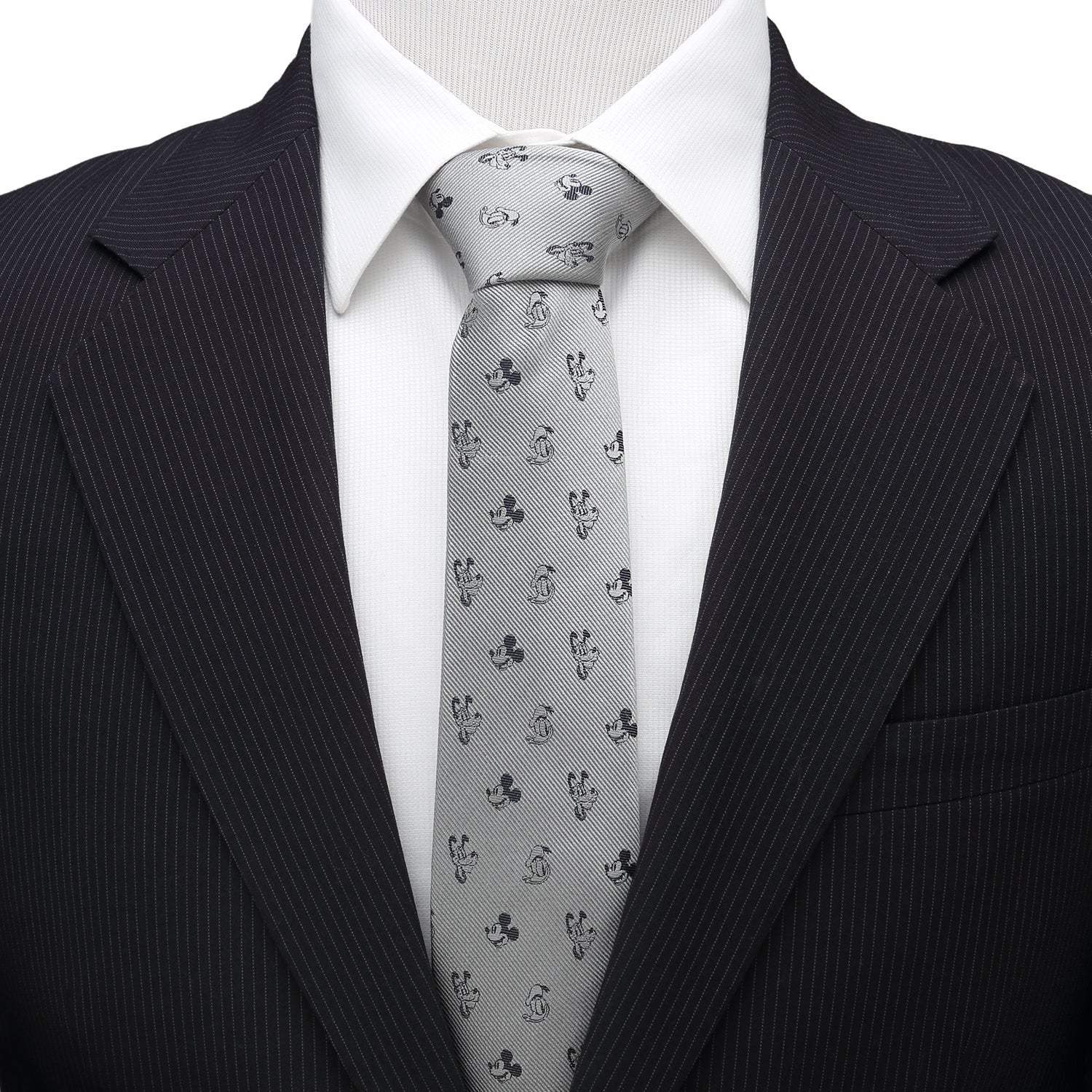 Disney Mickey and Friends Gray Men's Tie - Cufflinks.com - Flyclothing LLC