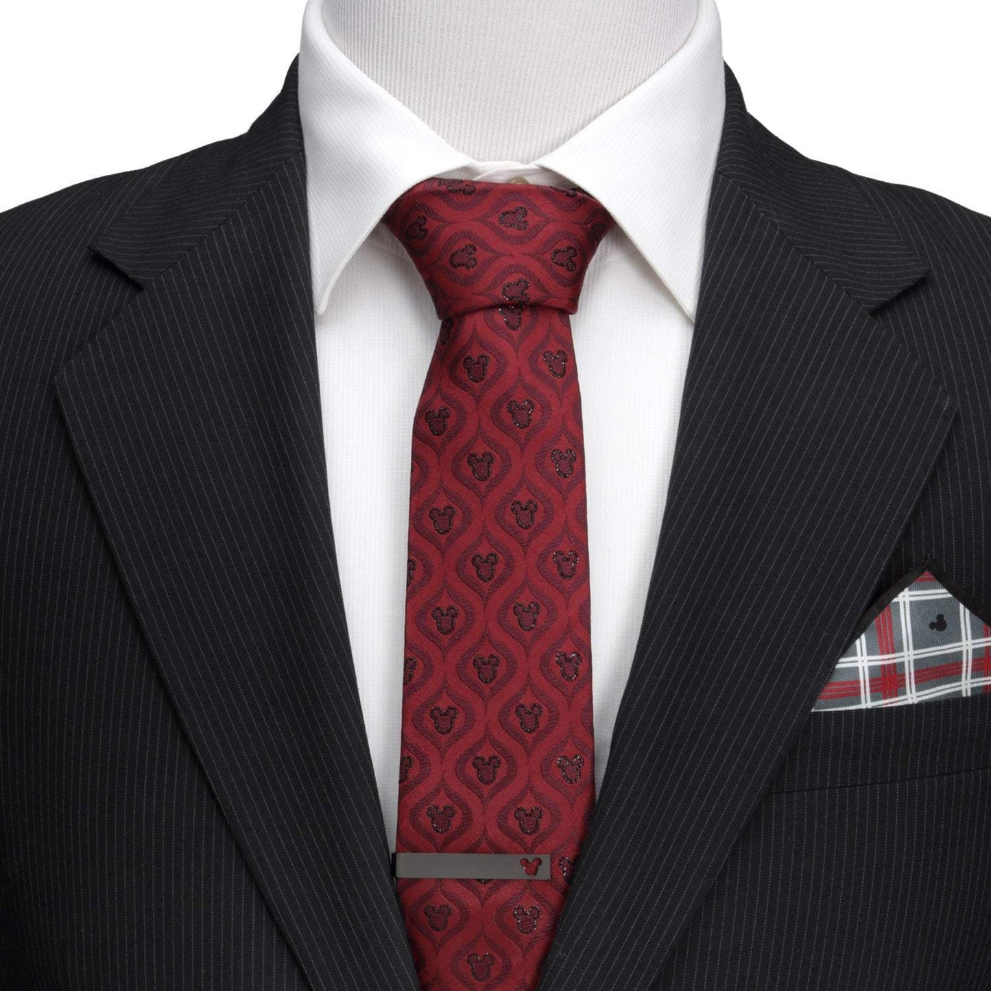 Disney Mickey Mouse Holiday Metallic Black Silk Men's Tie - Cufflinks.com - Flyclothing LLC