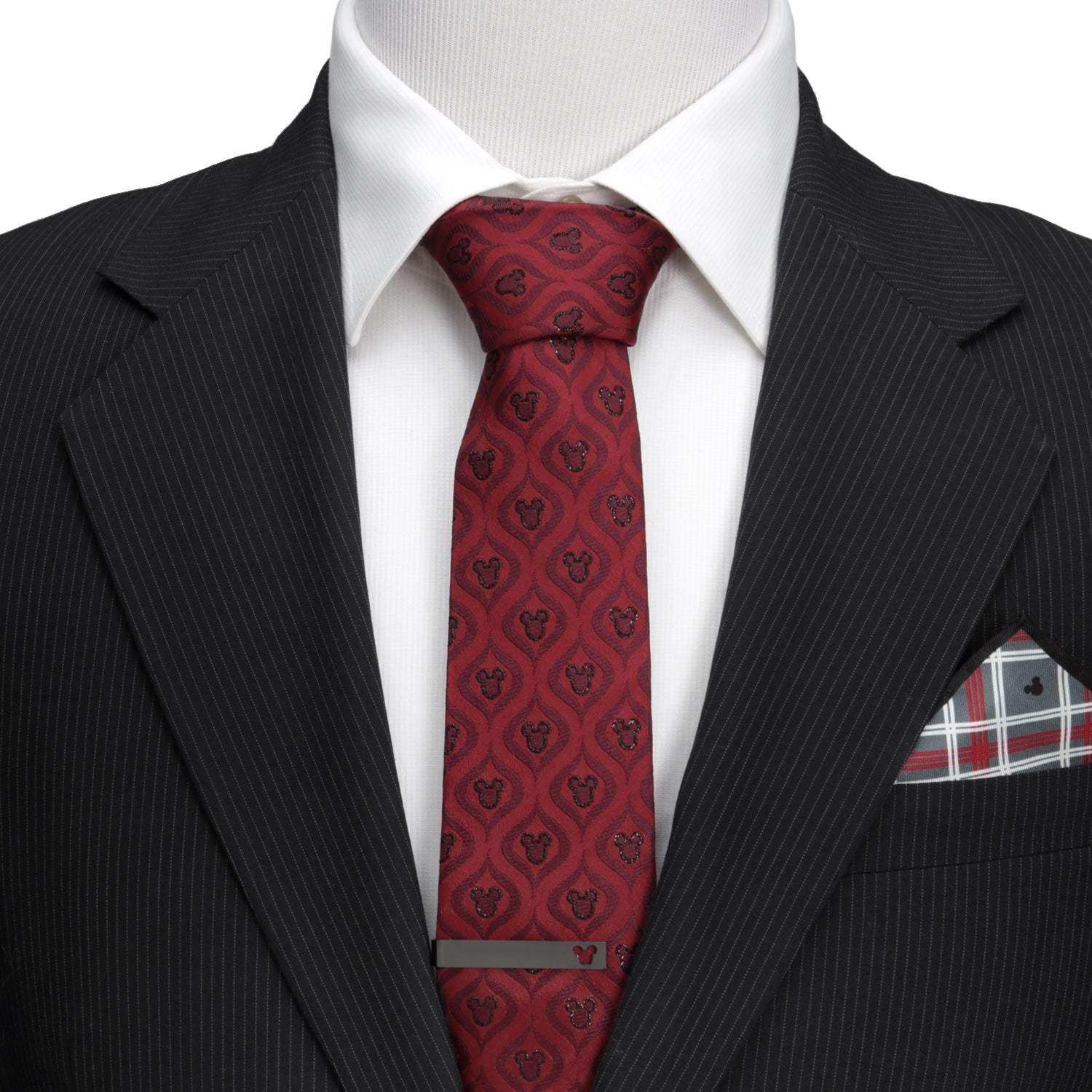 Disney Mickey Mouse Holiday Metallic Black Silk Men's Tie - Cufflinks.com - Flyclothing LLC