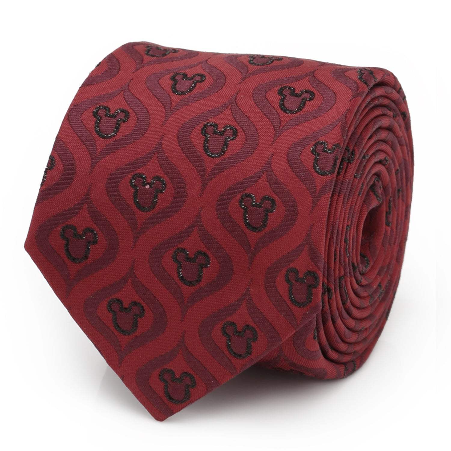 Disney Mickey Mouse Holiday Metallic Black Silk Men's Tie - Cufflinks.com - Flyclothing LLC