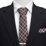 Disney Mickey Mouse Holiday Gray Plaid Silk Men's Tie - Cufflinks.com - Flyclothing LLC