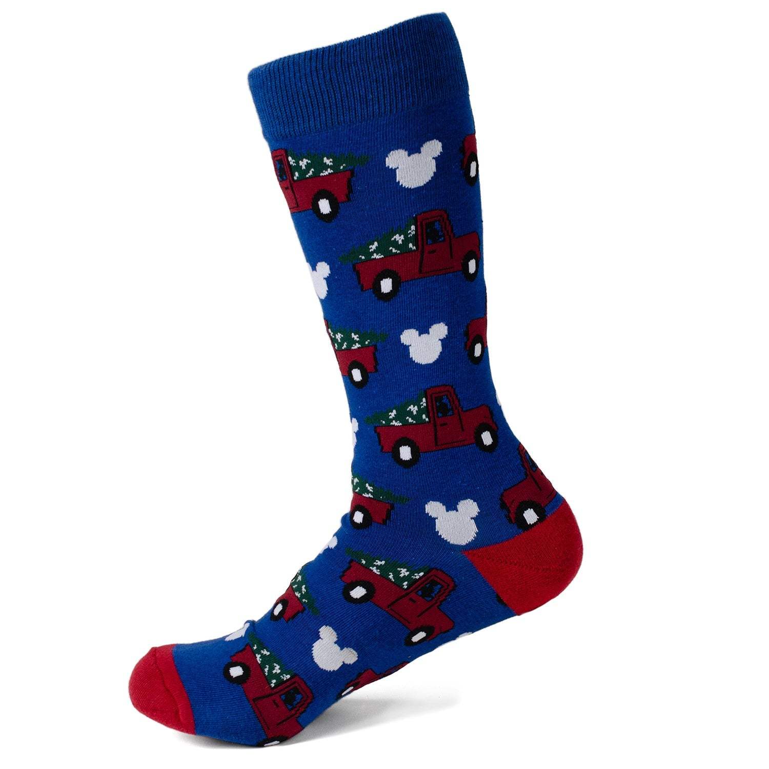 Disney Mickey Mouse Holiday Truck Navy Socks and Blue Lapel Pin Gift Set - Cufflinks.com - Flyclothing LLC