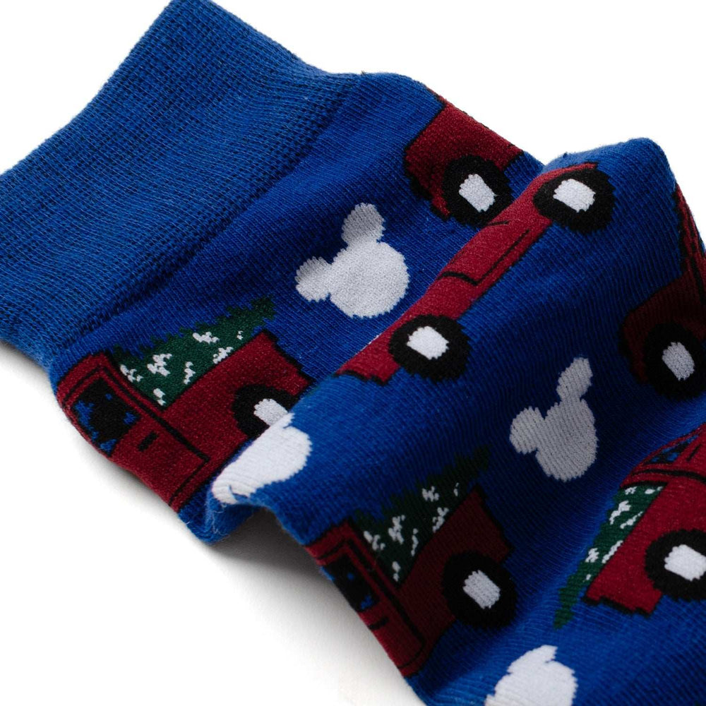 Disney Mickey Mouse Holiday Truck Navy Socks and Blue Lapel Pin Gift Set - Cufflinks.com - Flyclothing LLC