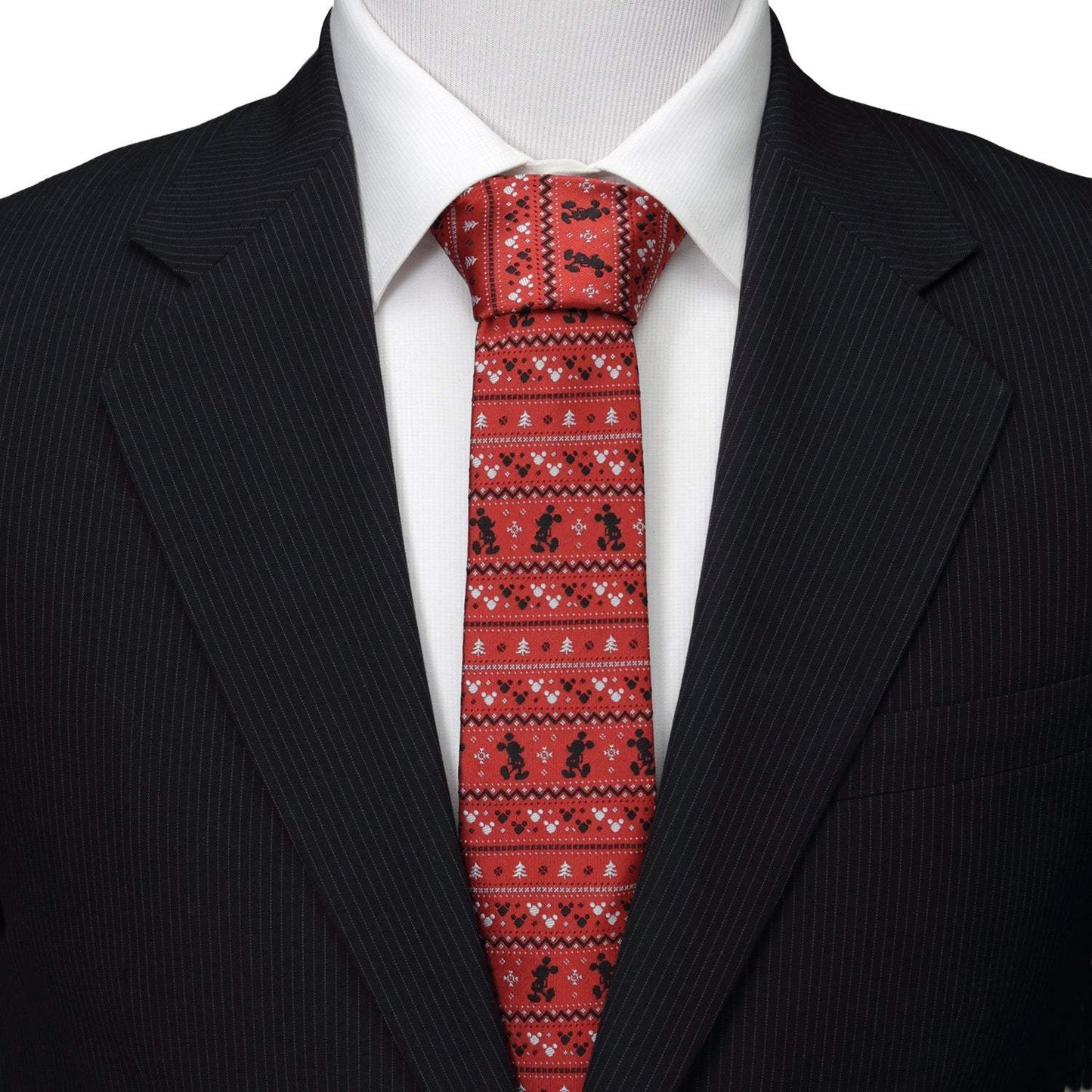 Disney Mickey Mouse Fair Isle Red Men's Tie - Cufflinks.com - Flyclothing LLC