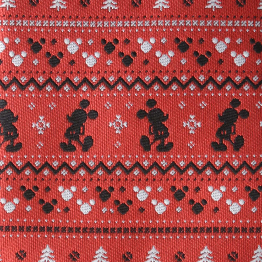 Disney Mickey Mouse Fair Isle Red Men's Tie - Cufflinks.com - Flyclothing LLC