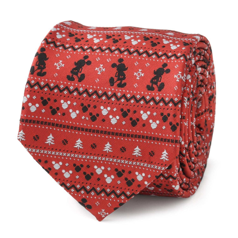 Disney Mickey Mouse Fair Isle Red Men's Tie - Cufflinks.com - Flyclothing LLC