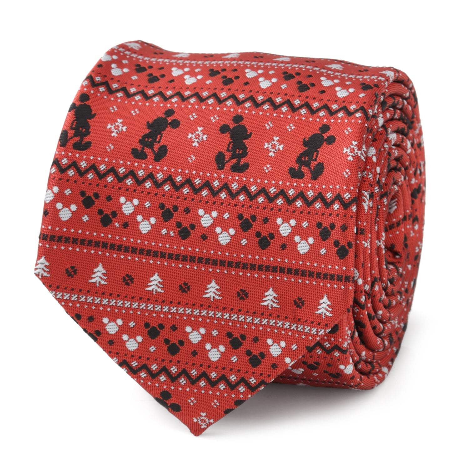 Disney Mickey Mouse Fair Isle Red Men's Tie - Cufflinks.com - Flyclothing LLC