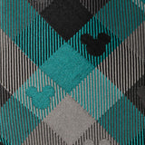 Disney Mickey Mouse Silhouette Teal Plaid Men's Tie - Cufflinks.com - Flyclothing LLC