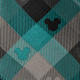 Disney Mickey Mouse Silhouette Teal Plaid Men's Tie - Cufflinks.com - Flyclothing LLC