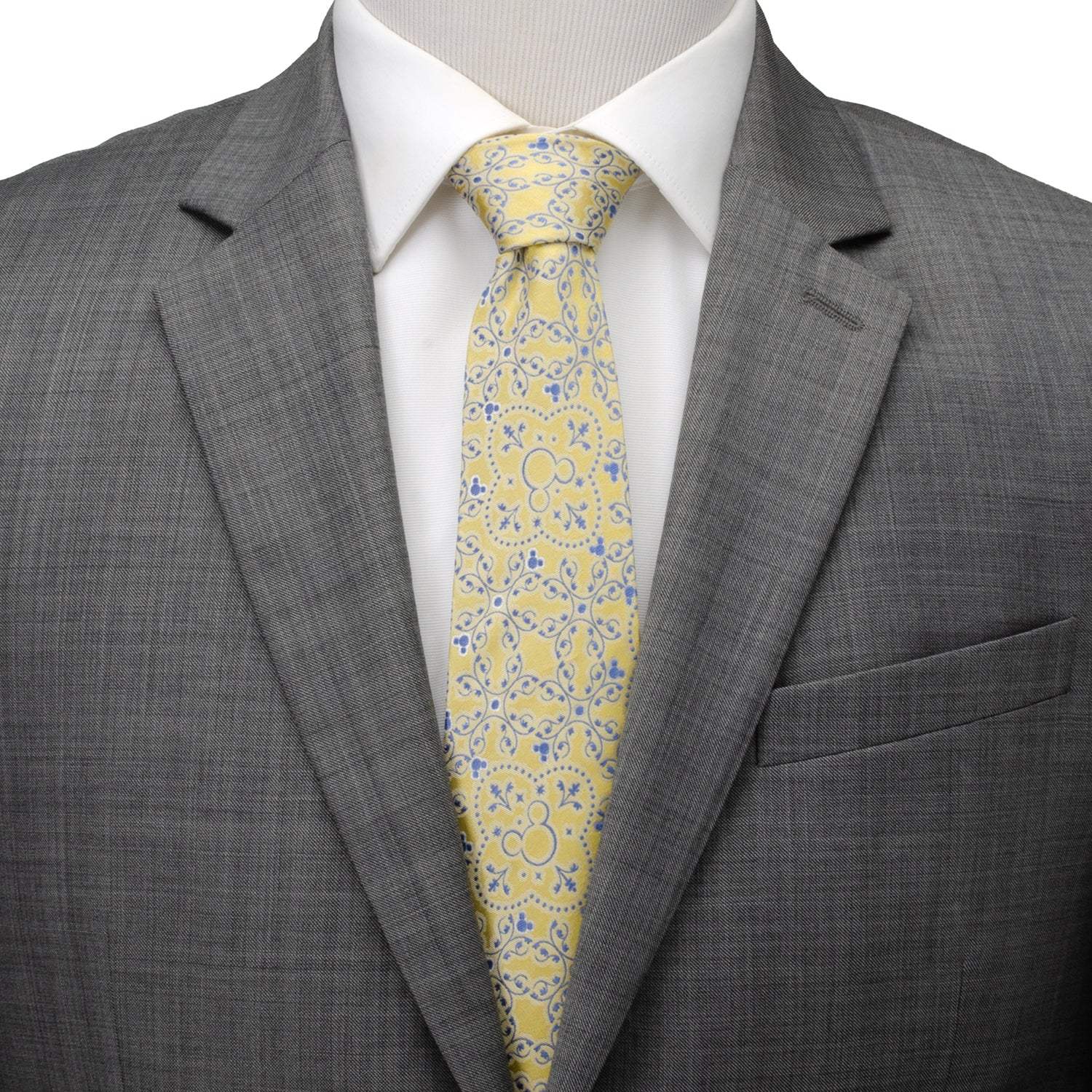 Disney Mickey Mouse Yellow Multi Men's Tie - Cufflinks.com - Flyclothing LLC