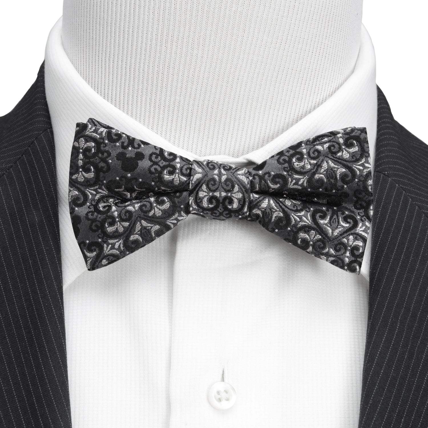 Disney Mickey Mouse Damask Pocket Square and Bow Tie Gift Set - Cufflinks.com - Flyclothing LLC