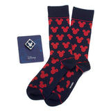 Disney Mickey Mouse Silhouette Blue Sock and Mickey Blue Lapel Pin Gift Set - Cufflinks.com - Flyclothing LLC