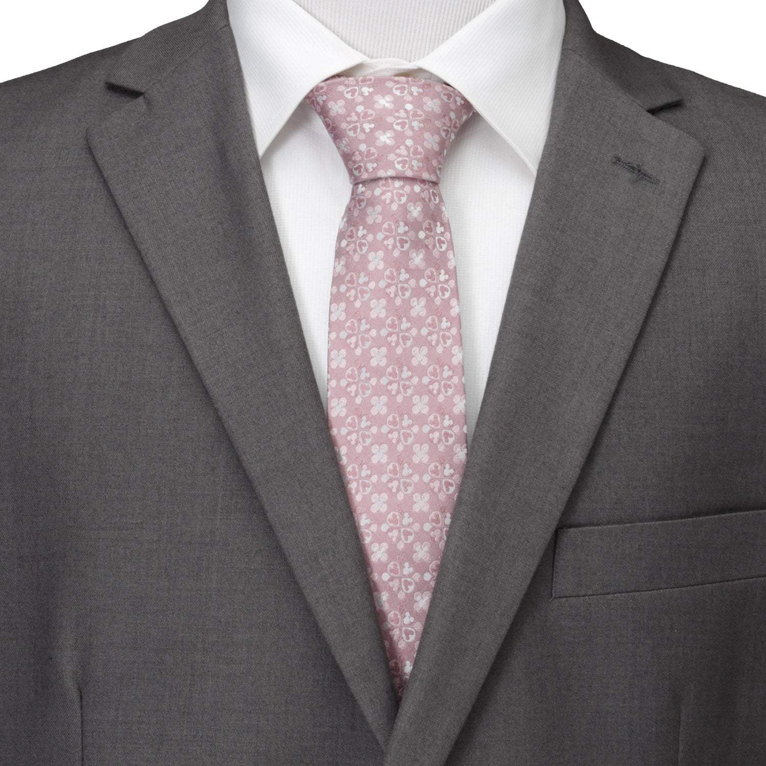 Disney Mickey Mouse Silhouette Blossom Pink Men's Tie - Cufflinks.com - Flyclothing LLC