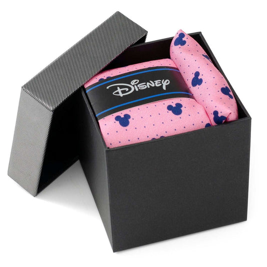 Disney Mickey Mouse Dot Pink Tie and Pocket Square Gift Set - Cufflinks.com - Flyclothing LLC