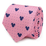 Disney Mickey Mouse Dot Pink Tie and Pocket Square Gift Set - Cufflinks.com - Flyclothing LLC