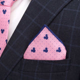 Disney Mickey Mouse Dot Pink Tie and Pocket Square Gift Set - Cufflinks.com - Flyclothing LLC