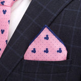 Disney Mickey Mouse Dot Pink Pocket Square - Cufflinks.com - Flyclothing LLC