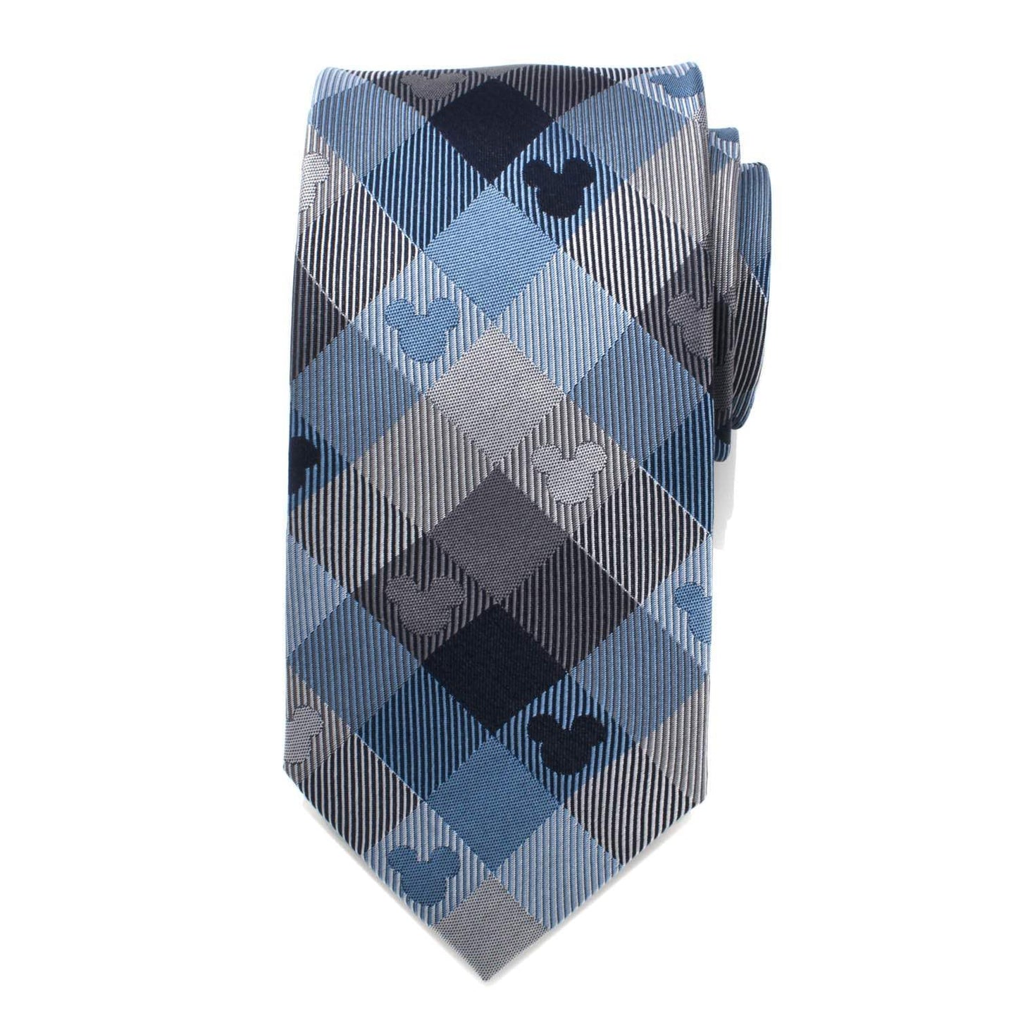 Disney Mickey Mouse Blue Plaid Mens Tie - Cufflinks.com - Flyclothing LLC