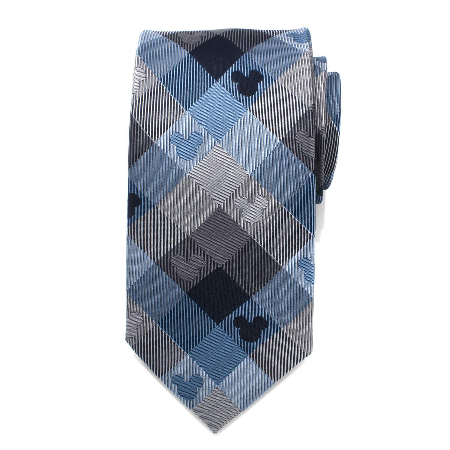 Disney Mickey Mouse Blue Plaid Mens Tie - Cufflinks.com - Flyclothing LLC