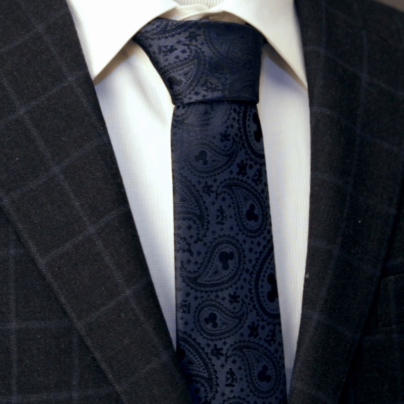 Disney Mickey Mouse Navy Paisley Men's Tie - Cufflinks.com - Flyclothing LLC