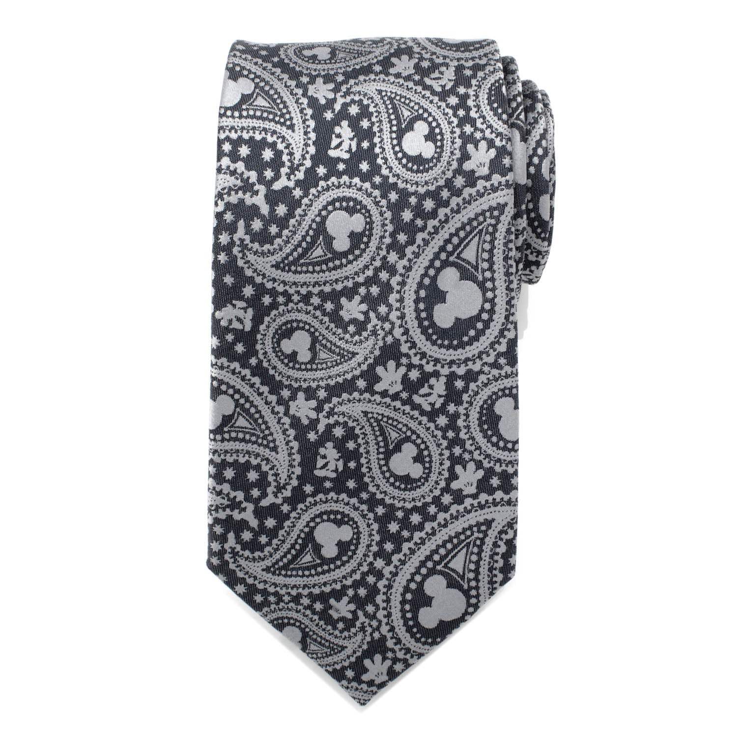 Disney Mickey Mouse Gray Paisley Mens Tie - Cufflinks.com - Flyclothing LLC